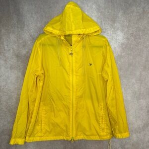 Vintage 80's OP Ocean Pacific Weather Wear Yellow Windbreaker Rain Jacket Size L